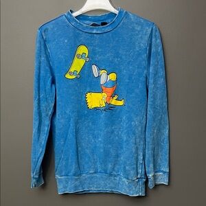 Simpsons Blue Graphic Sweatshirt - Size M